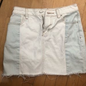 Two-tone Denim Skirt Pacsun
